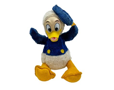 Vintage Donald Duck Plush Toy Walt Disney Distributing Co Etsy