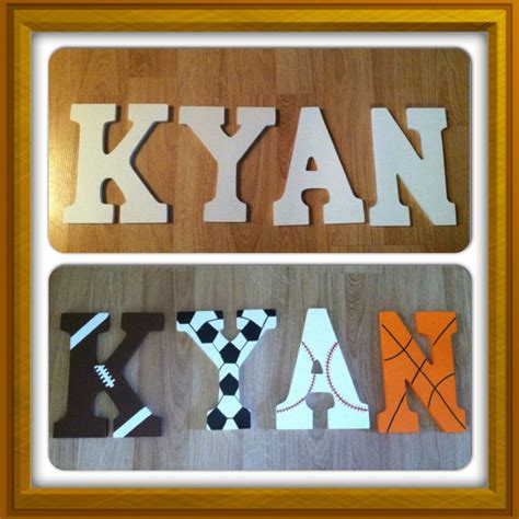 See more ideas about boy room, baseball room, baseball nursery. Personalized sports letters for Kyans nursery ...