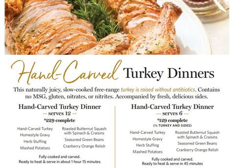 Create free christmas menu flyers, posters, social media graphics and videos in minutes. 30 Ideas for Wegmans Turkey Dinner Thanksgiving 2019 ...