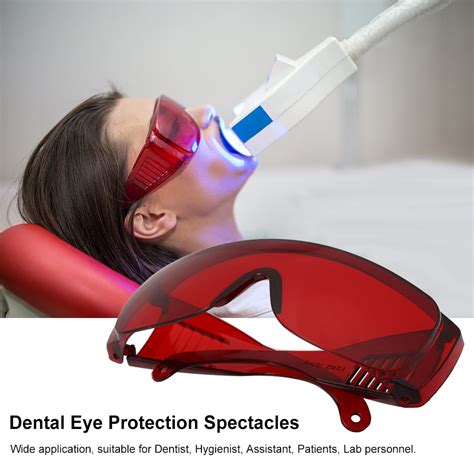 Dental Eye Protection Spectacles Red Goggle Glasses Protective Eye Curing Light Whitening Uv For