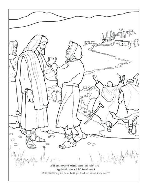 The Ten Lepers Coloring Page Coloring Pages