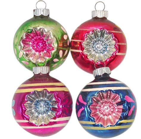 Vintage Mid Century European Shiny Brite Christmas Ornaments Set Of Ubicaciondepersonas