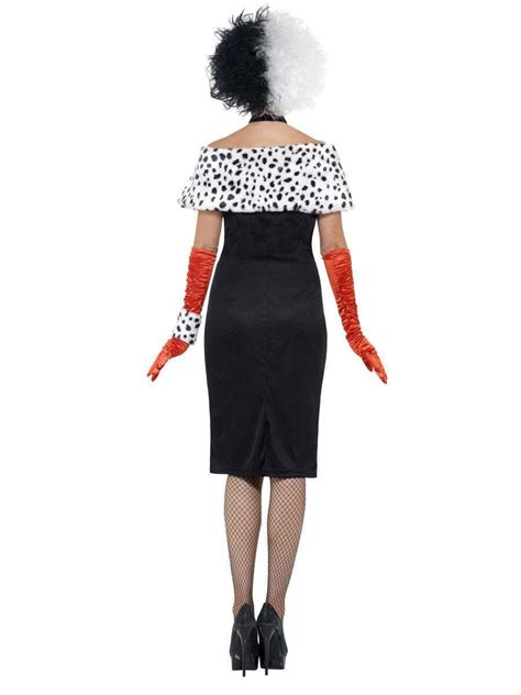 Evil Madame Licenced Cruella De Vil 101 Dalmations Movie Fancy Dress Costume Ebay