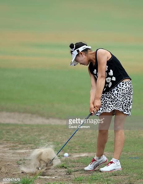 lucy li of the usa the 11 year old amateur plays her second shot to news photo getty images