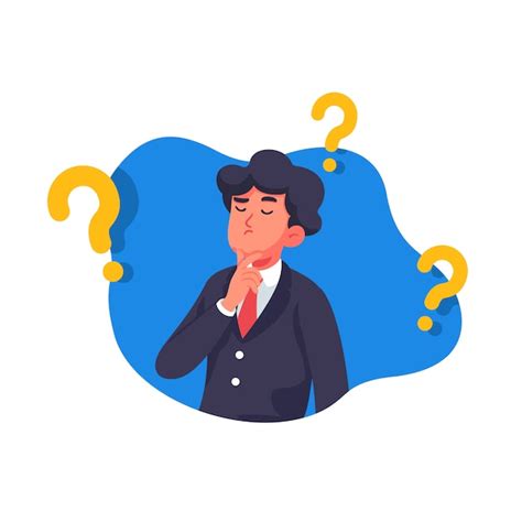 Premium Vector Businessman Is Thinking The Idea Illustration