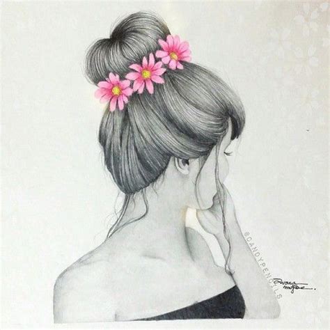 Have fun and happy drawing! drawings of girls with flowers in the hair - Google Search ...