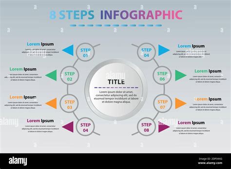 Modern Circle Infographics With Eight Steps Circle Infographic