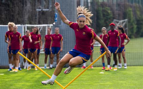 el entreno del femenino previo fc barcelona edf logroño 10 10 2020