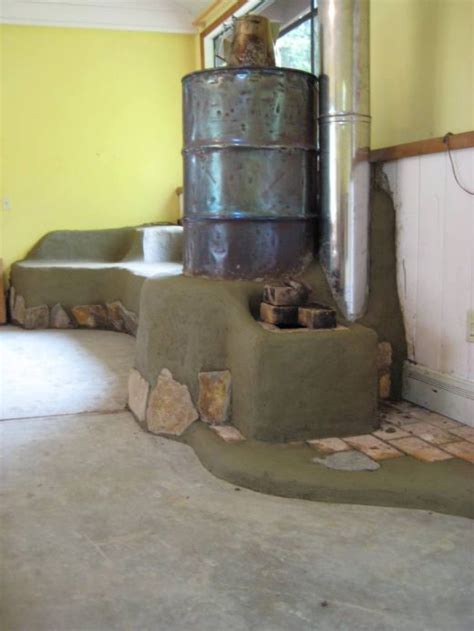 A Big Heated Bench In A Converted Garage Wood Burning Heaters Wood