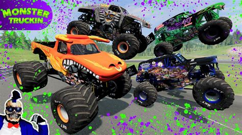 Monster Truck Mud Battle 22 Beamng Drive Mace Mace Tv Youtube