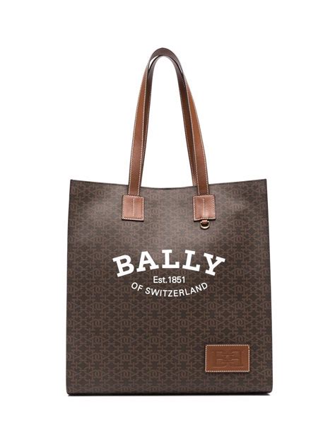 Bally Monogram Print Tote Bag Smart Closet