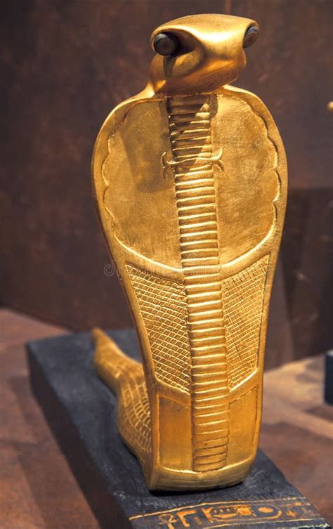Golden Cobra From The Tomb Of Tutankhamen Editorial Photo Image Of
