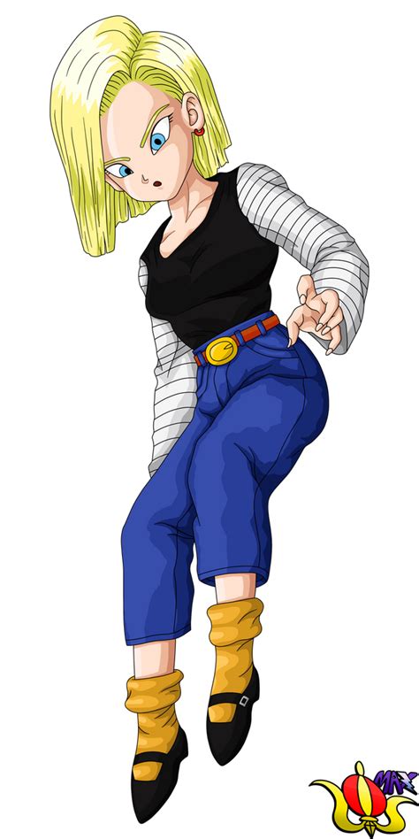 Android 18 Flying Render By Madmaxepic On Deviantart
