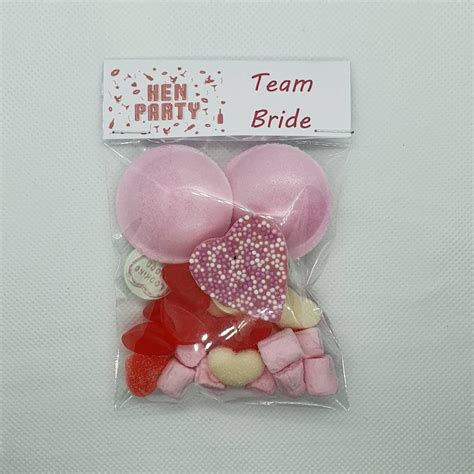 Hen Party Sweets Bags Team Bride Favours Etsy Uk