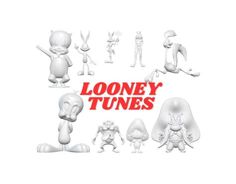 looney tunes pack 11 models 3d print file stl pack high quality 3d printer files 3d stl model