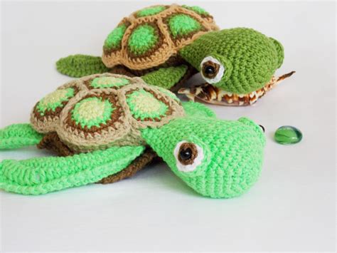 Amigurumi Crochet Pattern Sea Turtle Crocheted Turtle Etsy