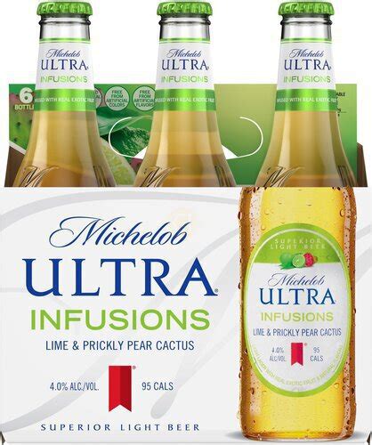Michelob Ultra Infusion Lime And Prickly Pear 12oz Bottles 12oz Liquor
