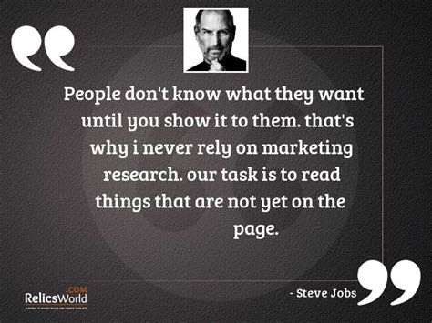 People Dont Know What They Inspirational Quote By Steve Jobs