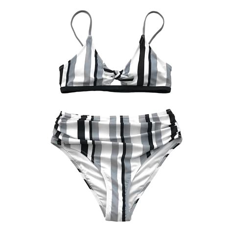 free shipping tricolor stripe print front bowknot bikini sets jkp3156 bikinis striped bikini