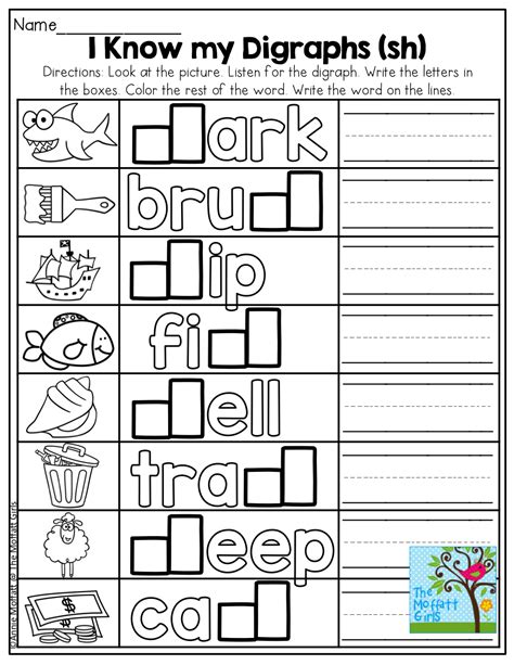 Sh Worksheet For Kindergarten