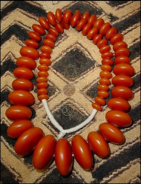 Spectacular Vintage Handcrafted Graduated African Amber Trade Bead Strand ~ Item Amb