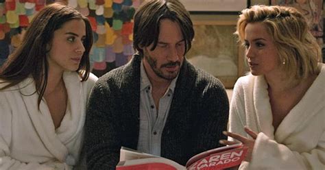 keanu reeves knock knock trailer is a sexy and terrifying horror story with a twist — video
