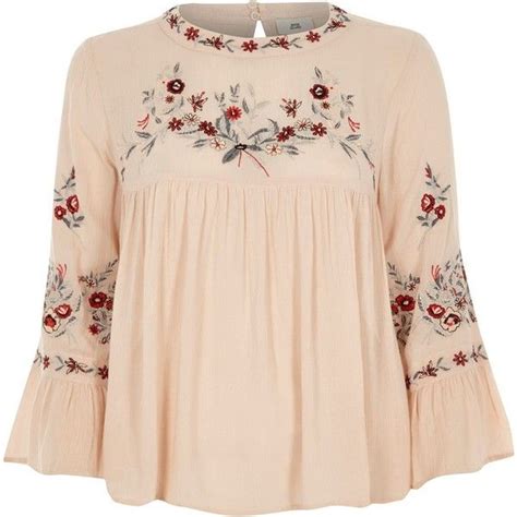 River Island Petite Cream Embroidered Smock Top 76 Liked On Polyvore
