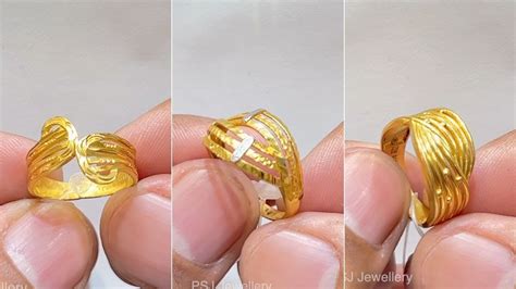 Latest Gold Ring Design For Female Light Weight Gold Ring Design With