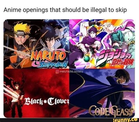Meanwhile, legal anime sites (depending on the country that it's being the only good side i see in watching anime illegally is that it saves costs or monies in the long run because viewers do not have to pay monthly. Anime openings that should be illegal to skip - iFunny ...