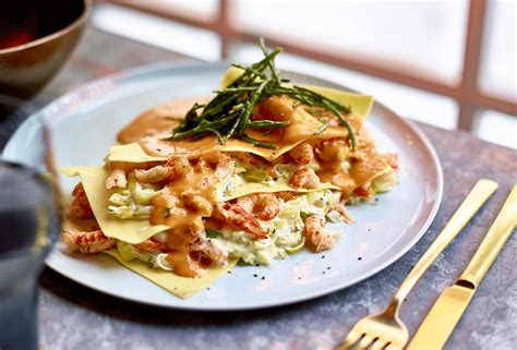 Open lasagne met rivierkreeftjes Recept Voedsel ideeën Lasagne Koken