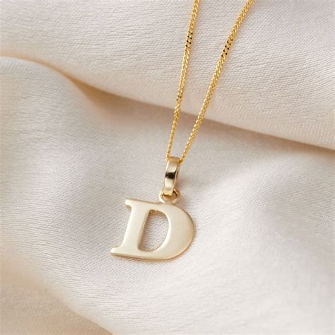 9ct Gold Letter Charm Necklace By Posh Totty Designs