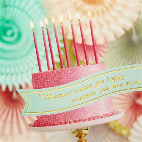 Pink Cake Whatever Makes You Happy Birthday Card Greeting Cards