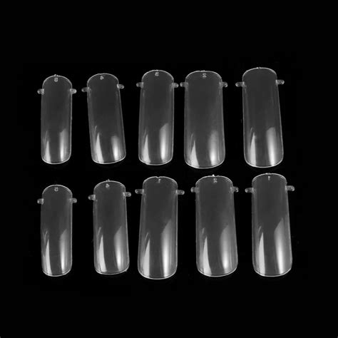 100 Pcsset Useful Natural Acrylic Nail Art Tips White Round End Oval