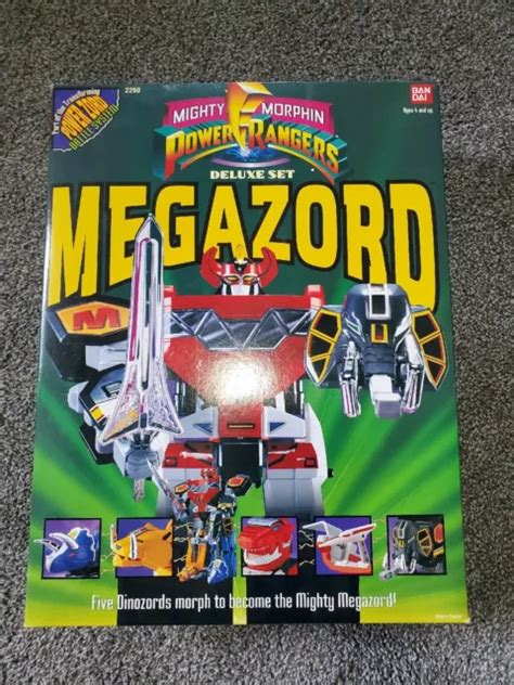 1993 BANDAI MIGHTY Morphin Power Rangers Megazord Deluxe Set USED See