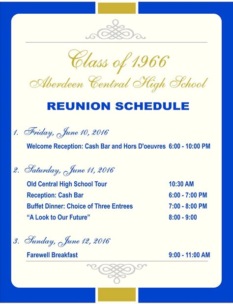 Aberdeen Chs Class Of 1966 Reunion Reunion Schedule And Other