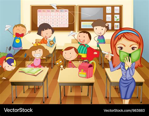 Clipart Kids Classroom Colour