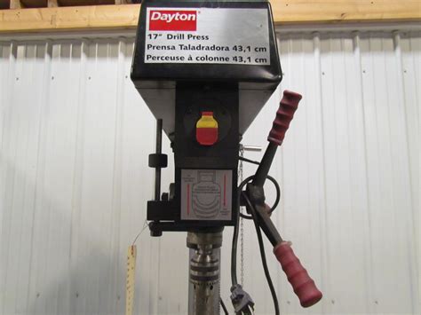 Dayton 3z918f 17 Standing Drill Press 34 Hp 2mt 58