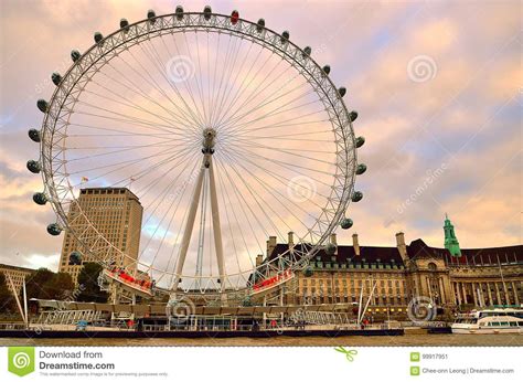 Millennium Wheel London Eye London Uk Editorial Photo Image Of