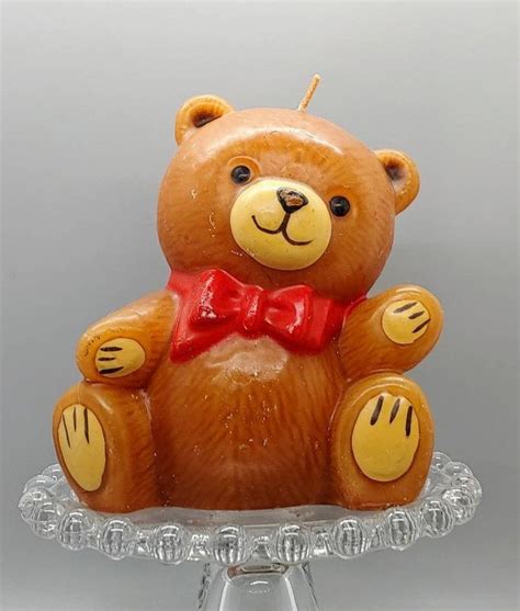 Vintage Teddy Bear Candle Candle Company In 2020 Vintage Teddy Bears Bear Candle Teddy Bear