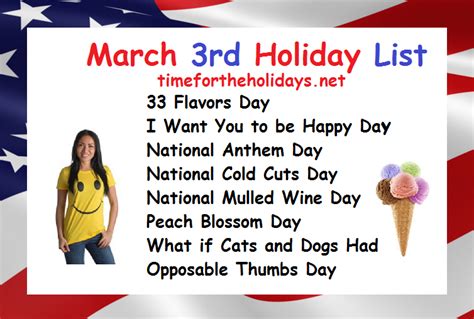 March 3rd Holiday List Time For The Holidays