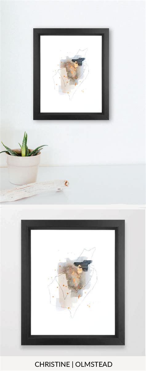 This Framed Abstract Art Print Is Perfect For The Minimalist Decor