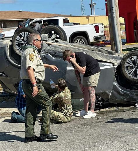 Webb County Sheriff Cuellar Assists In Rollover Crash