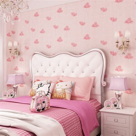 Check out our modern and feminine wallpaper design selection for your next girl's room interior project! Kids Room Wallpapers Girls Bedroom Nonwovens Warm Korean ...