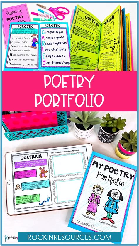 Poetry Portfolio Distance Learning Rockin Resources Poetry Anchor