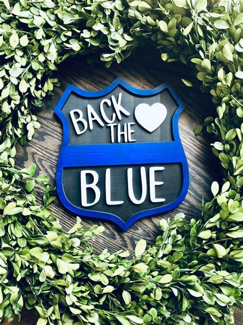 Back The Blue 3d Sign Back The Blue Decor Etsy Australia
