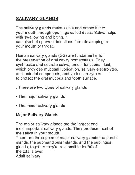 Salivary glands. Anatomy of salivary glands - SALIVARY GLANDS The