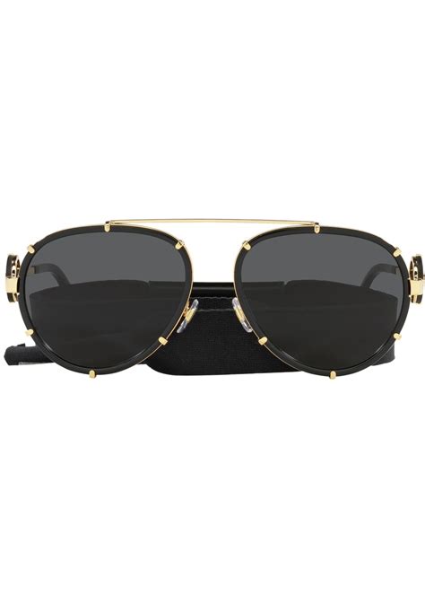 Versace Medusa Metal Aviator Sunglasses Bergdorf Goodman