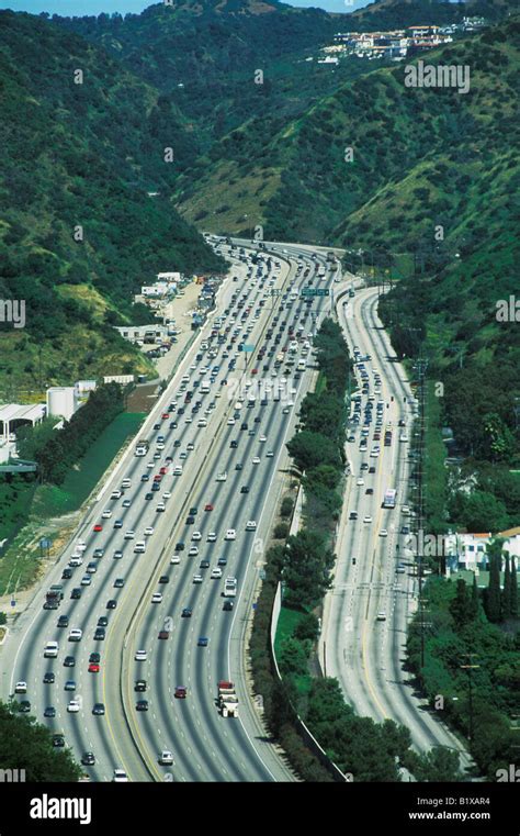 View Of San Diego 405 Freeway In Los Angeles California Stock Photo