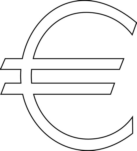Euro Symbol White