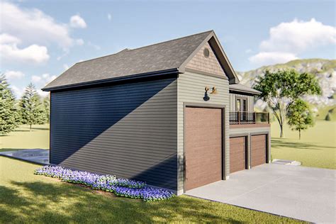Guest House Plan With Rv Garage And Upstairs Living 62768dj